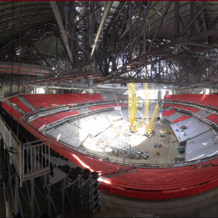 Lug-All Cable Hoists Provide Rigging for the New Mercedes-Benz Stadium