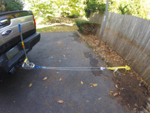 Stump Removal with a Cable Hoist