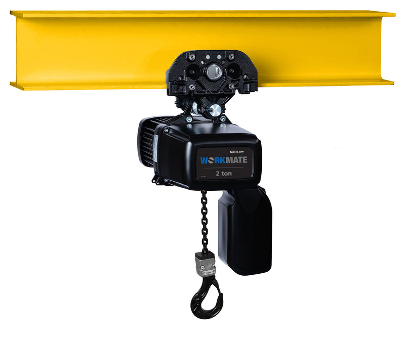 Electric Chain Hoist - 2 ton, w/Manual Trolley & Eye Bolt