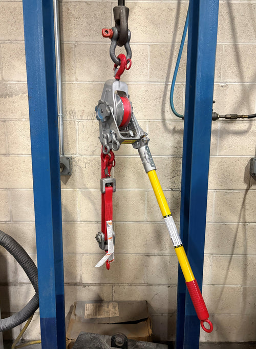 Refurb 35-B - 1 1/2 Ton Web Strap Hoist Hot Stick Rings