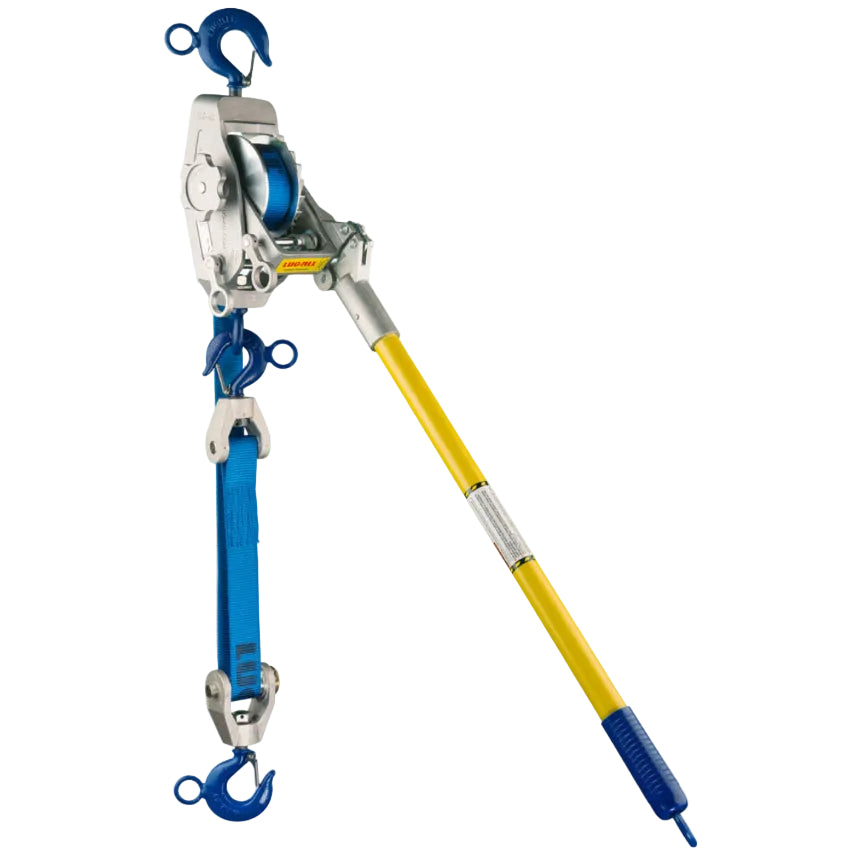 2 Ton Web Strap Hoist w/ Hot Stick Rings - #4-B | Lug-All — Lug-All.com